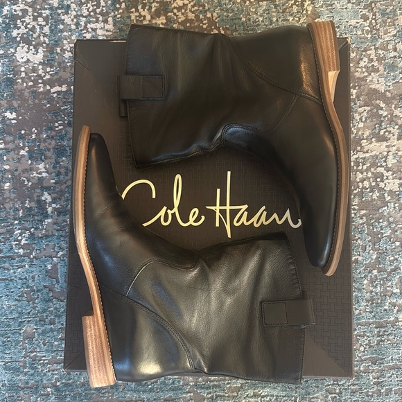 Cole Haan Shoes - Cole Haan Nike Air Daughtry Black Leather   Boot Size 7